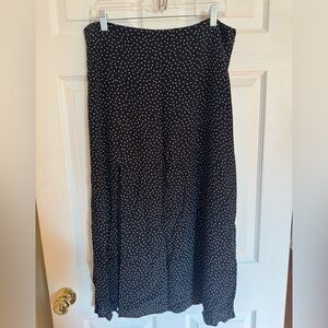 Hearts Print Midi Length Skirt